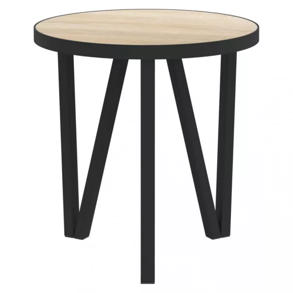 sonoma-tölgyszínű MDF dohányzóasztal Ø35 cm