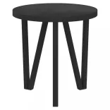 fekete MDF dohányzóasztal Ø35 cm