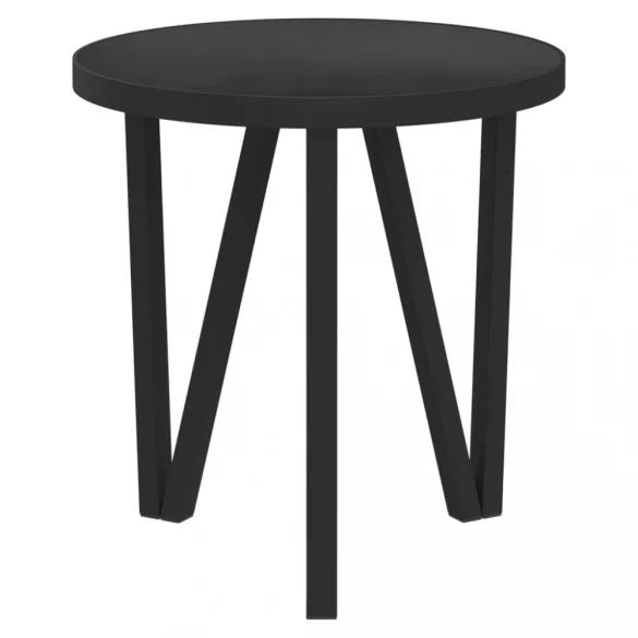 fekete MDF dohányzóasztal Ø35 cm