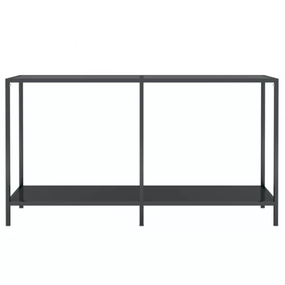 fekete edzett üveg tálalóasztal 140 x 35 x 75,5 cm