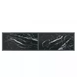 fekete edzett üveg tálalóasztal 140 x 35 x 75,5 cm