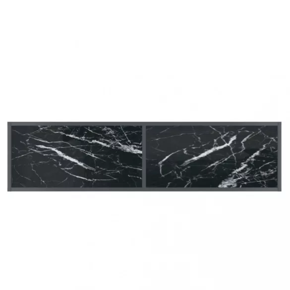 fekete edzett üveg tálalóasztal 140 x 35 x 75,5 cm
