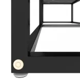 fekete márvány színű edzett üveg TV-szekrény 140 x 40 x 40,5 cm