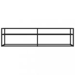 fekete edzett üveg TV-szekrény 160 x 40 x 40,5 cm