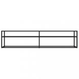 fekete edzett üveg TV-szekrény 180 x 40 x 40,5 cm