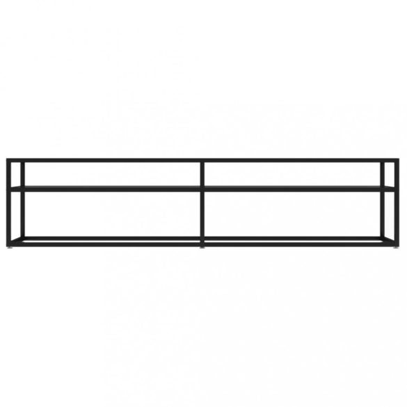 fekete edzett üveg TV-szekrény 180 x 40 x 40,5 cm