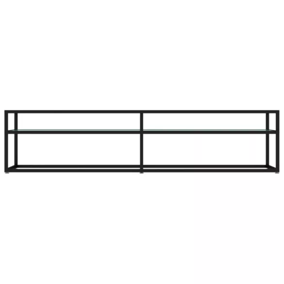 fehér márvány színű edzett üveg TV-szekrény 180x40x40,5 cm