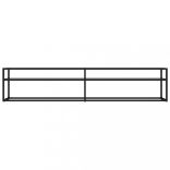 átlátszó edzett üveg TV-szekrény 200 x 40 x 40,5 cm