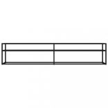 fekete edzett üveg TV-szekrény 200 x 40 x 40,5 cm