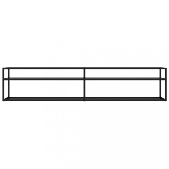 fekete edzett üveg TV-szekrény 200 x 40 x 40,5 cm