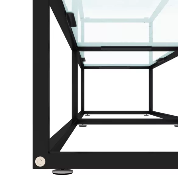 fehér márvány színű edzett üveg TV-szekrény 200x40x40,5 cm