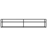 átlátszó edzett üveg TV-szekrény 220x40x40,5 cm