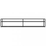 fekete edzett üveg TV-szekrény 220x40x40,5 cm