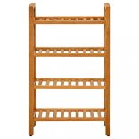 tömör tölgyfa cipőtartó 4 polccal 50 x 27 x 80 cm