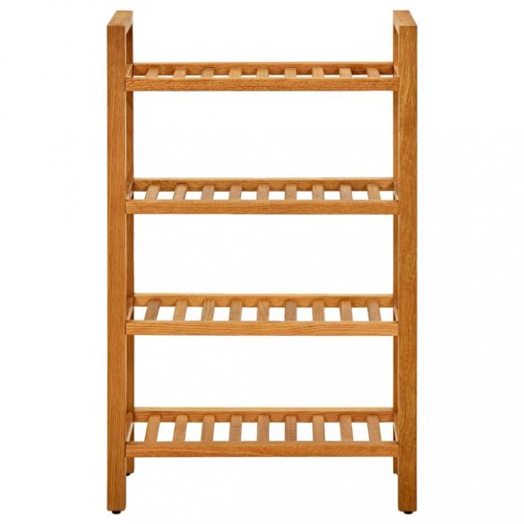 tömör tölgyfa cipőtartó 4 polccal 50 x 27 x 80 cm