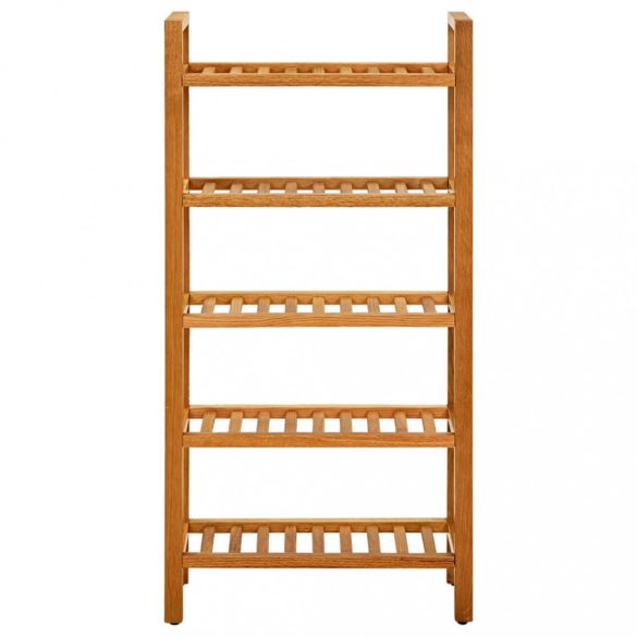 tömör tölgyfa cipőtartó 5 polccal 50 x 27 x 100 cm