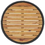 fekete polirattan kerek kerti kanapé asztallal és párnákkal