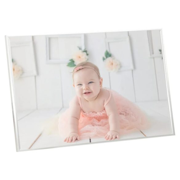 3 db ezüstszínű MDF asztali fényképkeret 21 x 29,7 cm