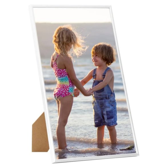 3 db fehér MDF asztali fényképkeret 13 x 18 cm