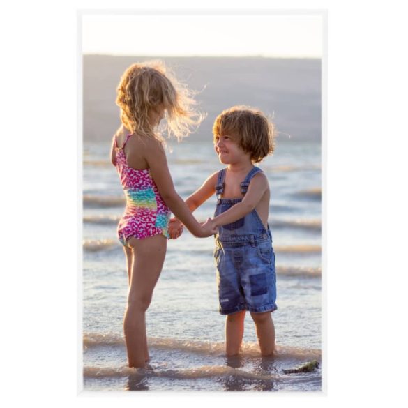 3 db fehér MDF asztali fényképkeret 13 x 18 cm