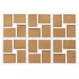 fehér MDF fényképkeretszett 24 db 10 x 15 cm-es képhez