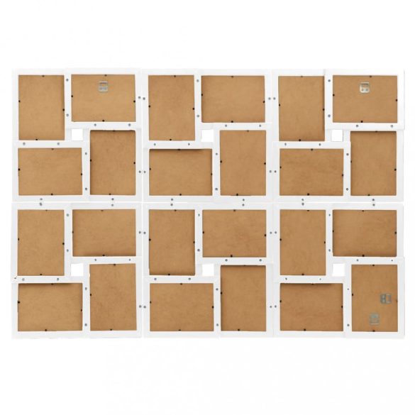 fehér MDF fényképkeretszett 24 db 10 x 15 cm-es képhez