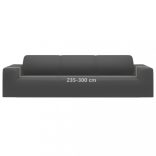 4-személyes antracitszürke sztreccs poliészterdzsörzé kanapéhuzat