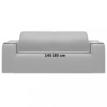 2-személyes szürke sztreccs poliészterdzsörzé kanapé-védőhuzat