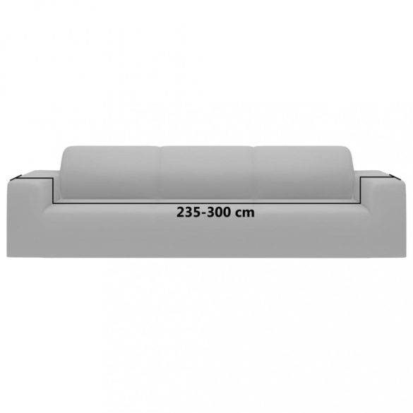 4-személyes szürke sztreccs poliészterdzsörzé kanapé-védőhuzat