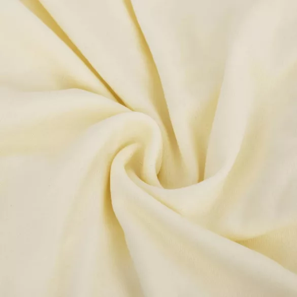 3-személyes krémszínű sztreccs poliészterdzsörzé kanapéhuzat