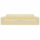 4-személyes krémszínű sztreccs poliészterdzsörzé kanapéhuzat