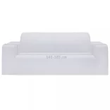 2-személyes fehér sztreccs poliészterdzsörzé kanapé-védőhuzat