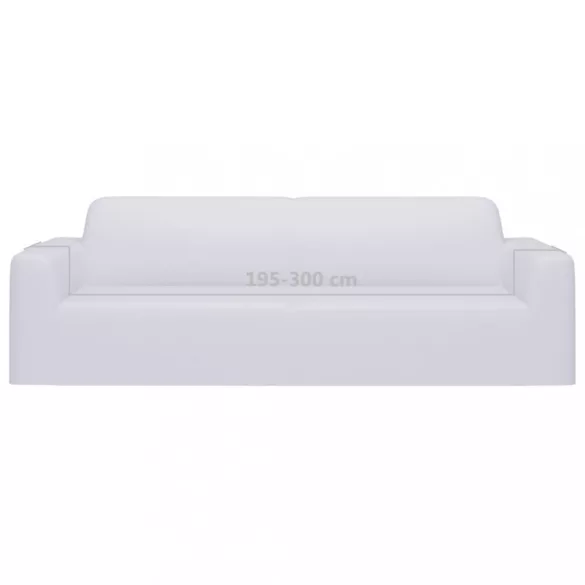 3-személyes fehér sztreccs poliészterdzsörzé kanapé-védőhuzat