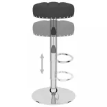 2 db fekete szövet bárszék