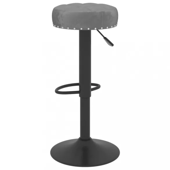 2 db sötétszürke bársony bárszék