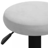 2 db világosszürke bársony bárszék