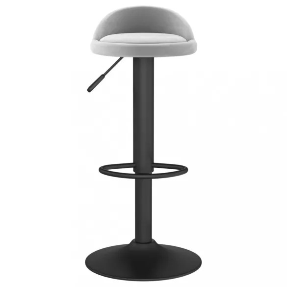 világosszürke bársony bárszék