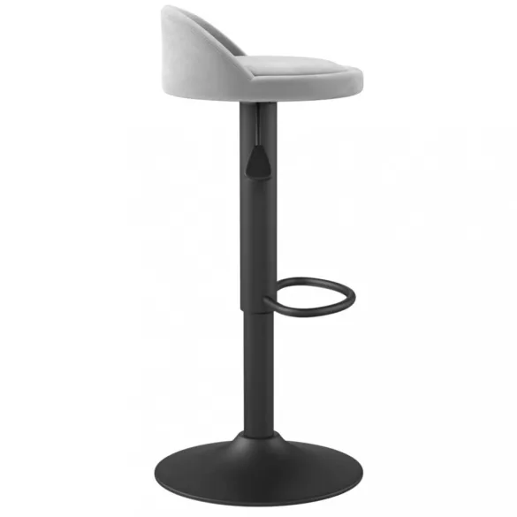 világosszürke bársony bárszék