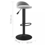 világosszürke bársony bárszék