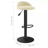 2 db krémszínű bársony bárszék