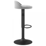 2 db világosszürke bársony bárszék