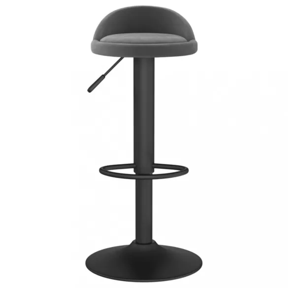 2 db sötétszürke bársony bárszék