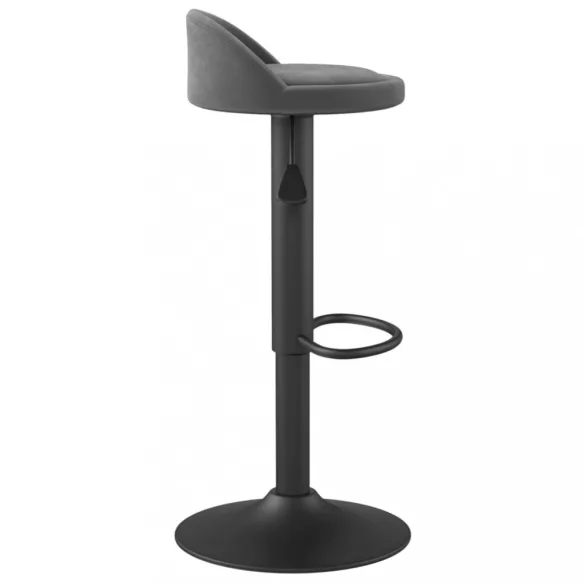 2 db sötétszürke bársony bárszék