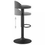 2 db sötétszürke bársony bárszék