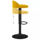 2 db sárga bársony bárszék