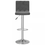 2 db sötétszürke bársony bárszék