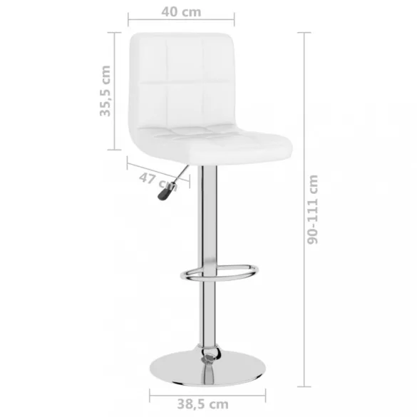 fehér műbőr bárszék