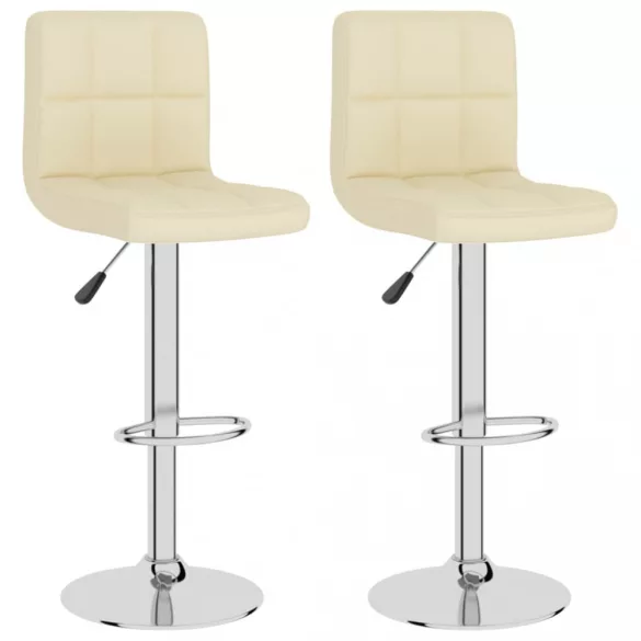 2 db krémszínű szövet bárszék