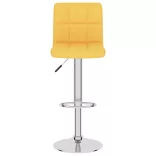 2 db mustársárga szövet bárszék