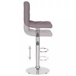 2 db tópszínű szövet bárszék